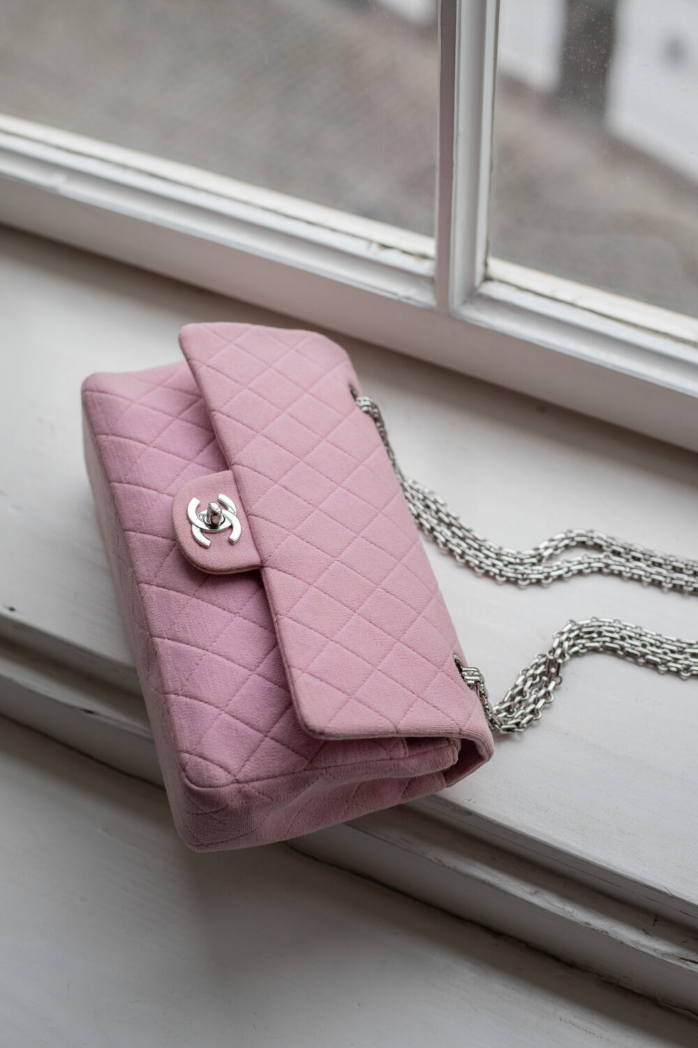 Chanel, Medium Classic Double Flap Jersey – Bild 10
