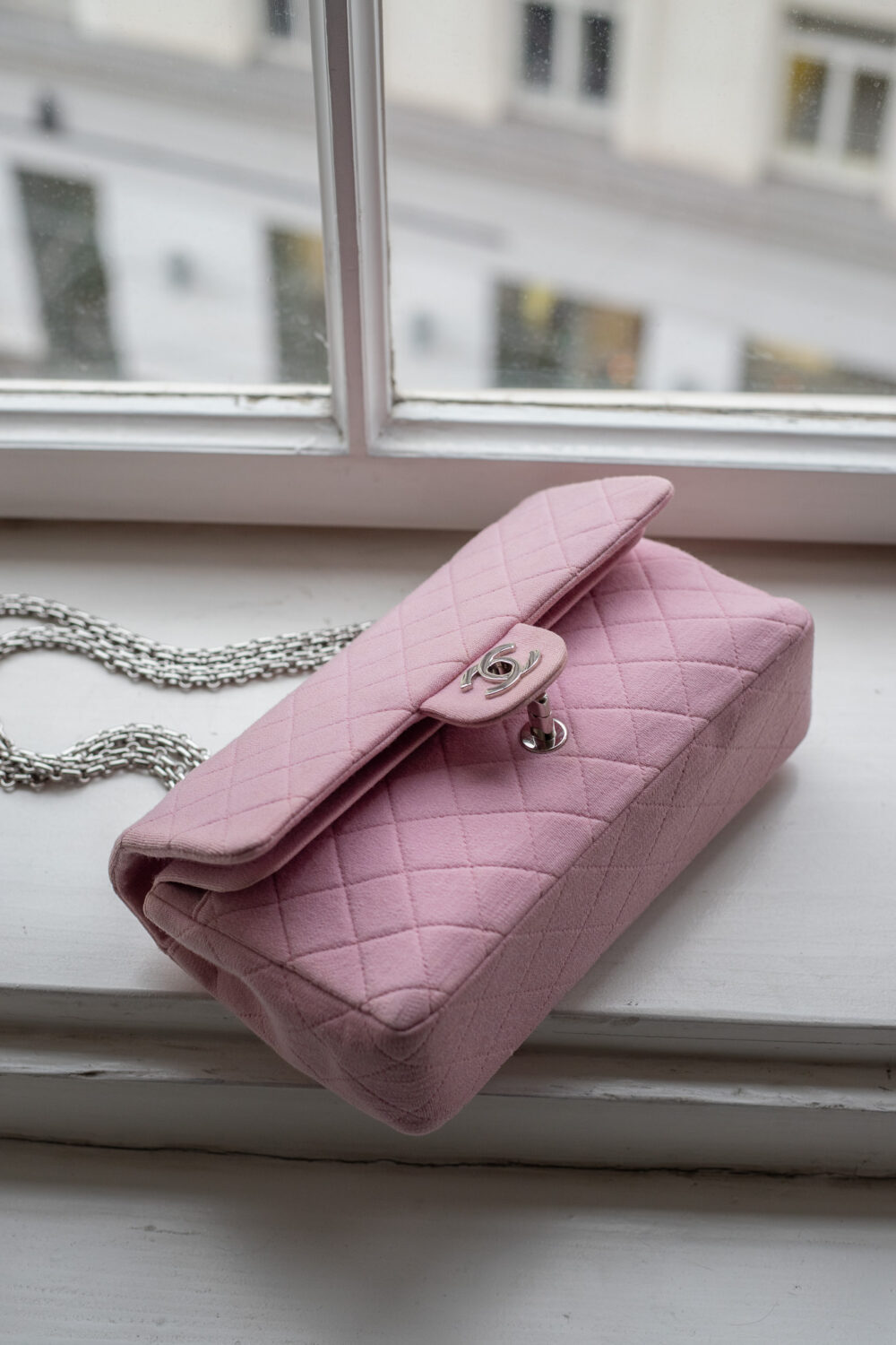 Chanel, Medium Classic Double Flap Jersey – Bild 12