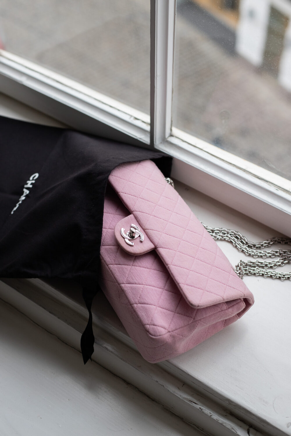 Chanel, Medium Classic Double Flap Jersey – Bild 21