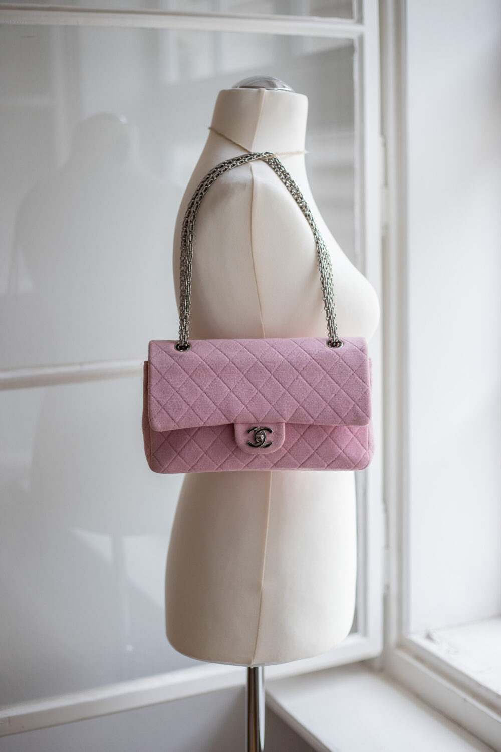 Chanel, Medium Classic Double Flap Jersey – Bild 8
