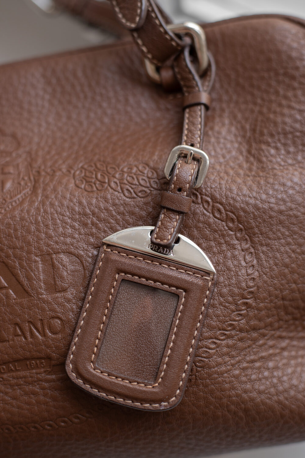 Prada, Vitello Daino Bauletto Bowling Bag – Bild 15