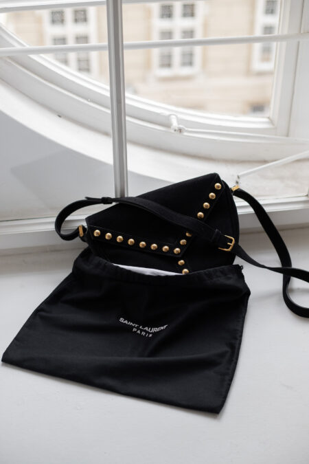 Saint Laurent, Suede Y Studs Crossbody